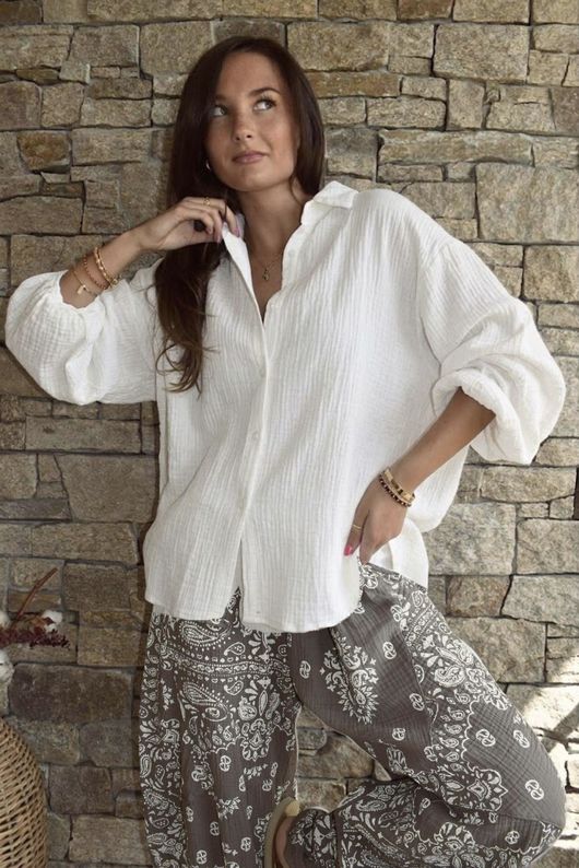 Hush Pillow Cotton Bandana B Classic Barrel Pant Mocha